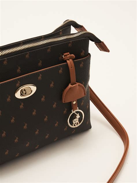 Polo Iconic Double Zip Brown Sling Bag Polo Sa