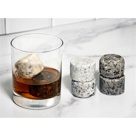 Set Of Six Large Whiskey Stones Granite Whiskey Stone T