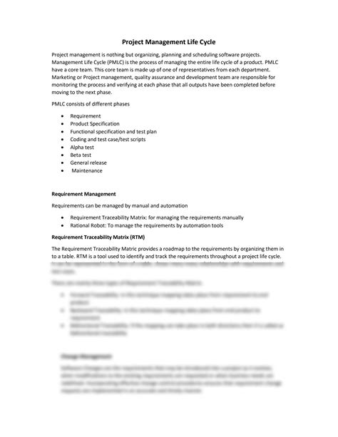 SOLUTION Project Management Life Cycle Studypool