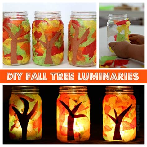 Mason Jar Fall Luminaries Craft - Where Imagination Grows