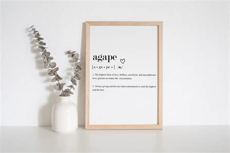 Agape Love Definition Print Love Definition Print INSTANT - Etsy