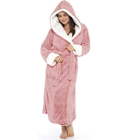 Robe De Chambre Femme Polaire Longue Grande Taille Ultra Doux