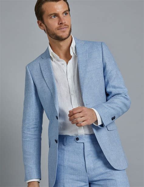 Hawes And Curtis Blue Linen Suit Linen Suits For Men Light Blue Suit