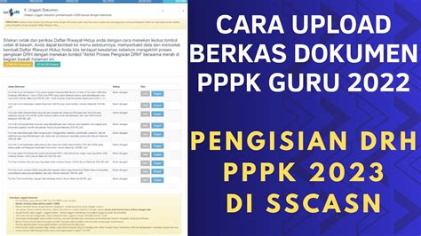 Cara Upload Atau Unggah Berkas Dokumen PPPK Guru 2022 Di SSCASN Pada