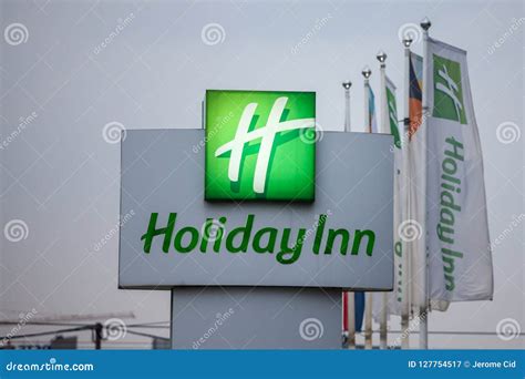 Holiday Inn Logo On A Sign In Front Of Their Main Hotel In Serbia