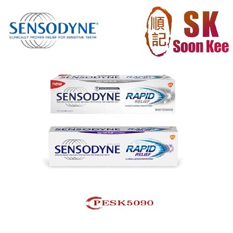 Sensodyne Rapid Relief Toothpaste 100gm Original Whitening Shopee