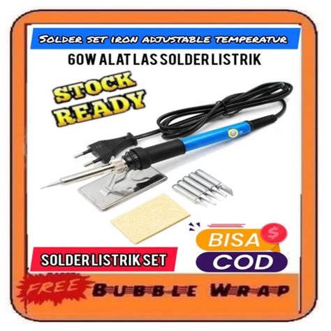 Jual Solder Set Iron Adjustable Temperature W Alat Las Solder Listrik