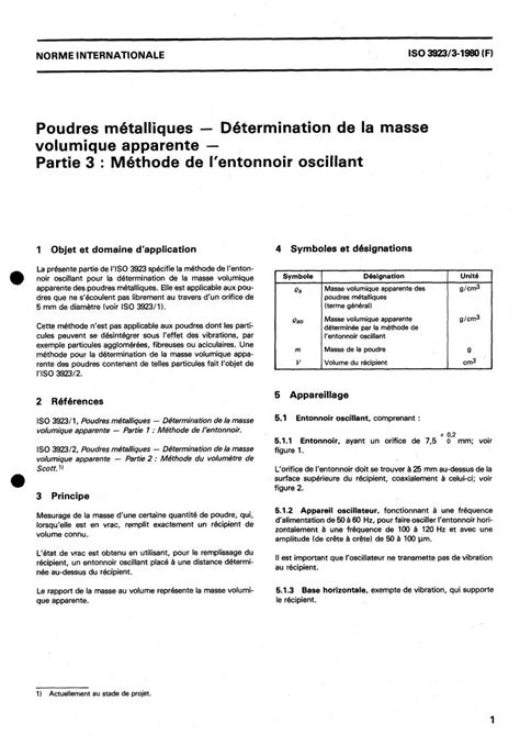 ISO 3923 3 1980 Metallic Powders Determination Of Apparent Density