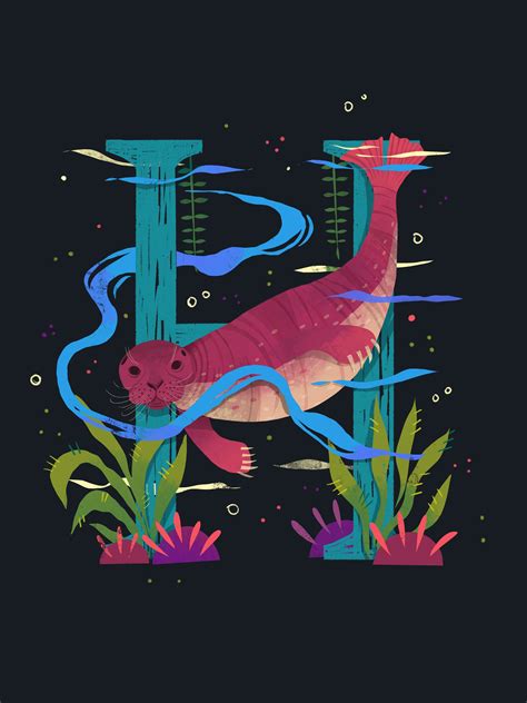 36 Days of Type-2023- Sea Creatures on Behance