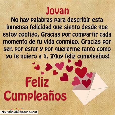 Feliz Cumplea Os Jovan Tartas Tarjetas Deseos