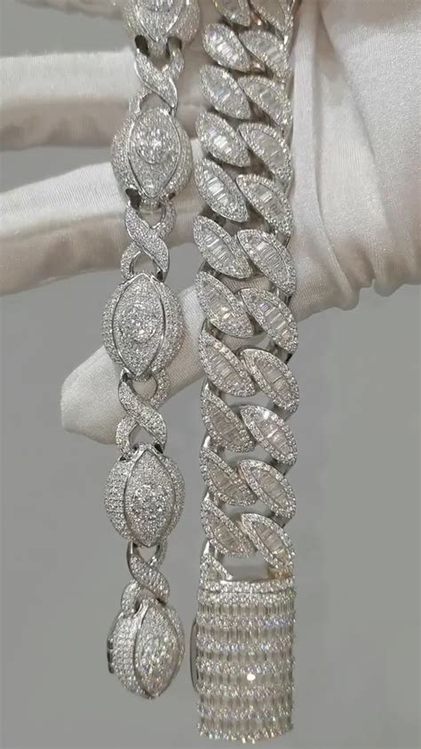 Custom Evil Eye Cuban Link Chain Bracelet Pass Diamond Tester Vvs Ice