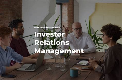 Investor Relations Management Best Practices