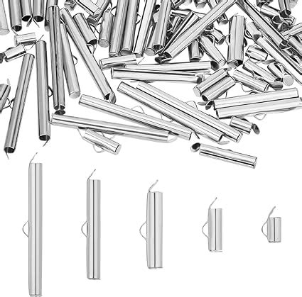 Amazon UNICRAFTALE 100Pcs 5 Sizes Slide On End Clasps 304