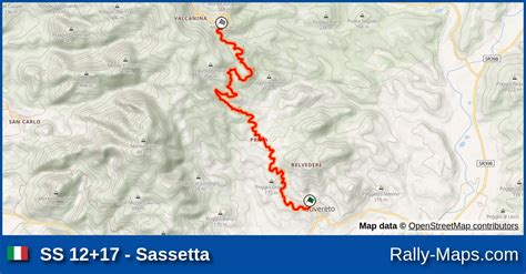 Ss Sassetta Stage Map Coppa Liburna Ciar Rally