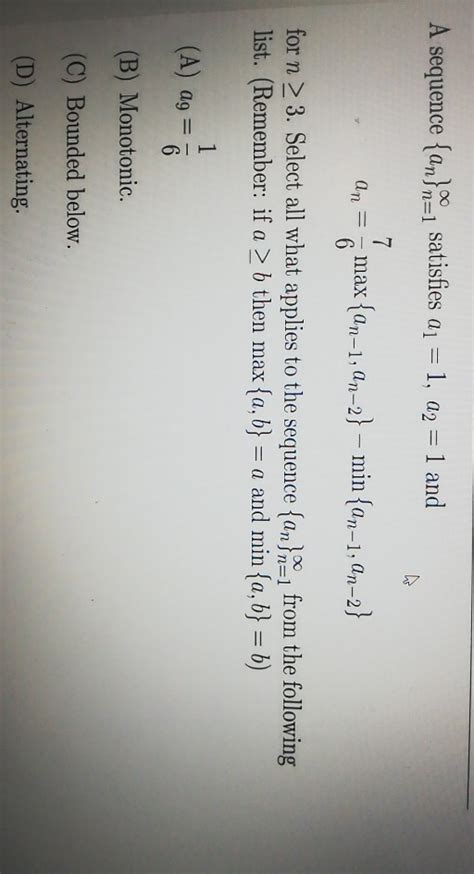 Solved A Sequence An 1 Satisfies A1 1 A2 1 And An Chegg