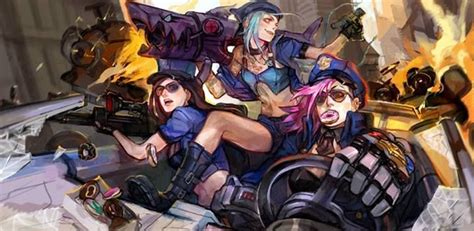 Jinx Caitlyn And Vi Vi League Of Legends Jinx League Of Legends League Of Legends