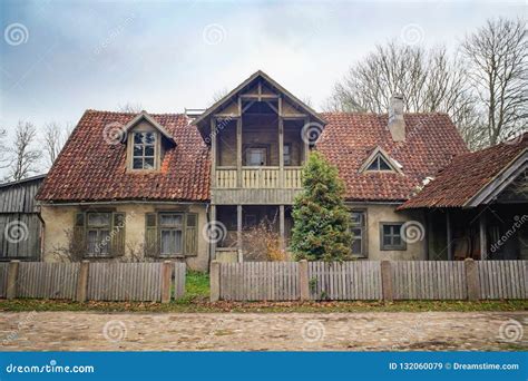 Old House With Red Clay Tiles On A Roof Stock Image Image Of Clay