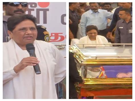 Tamil Nadu Bsp Supremo Mayawati Pays Tribute To Slain Party Leader In