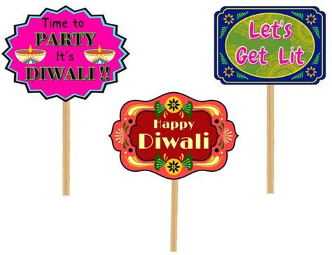 Diwali Themed Party Props Diwali Photo Booth Props Indian Festival