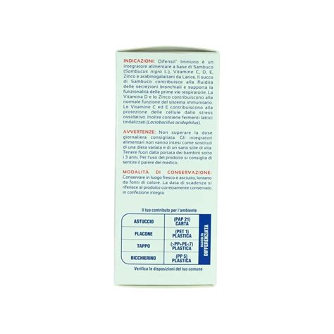 Difensil Immuno Integratore Alimentare A Base Di Sambuco 150 Ml