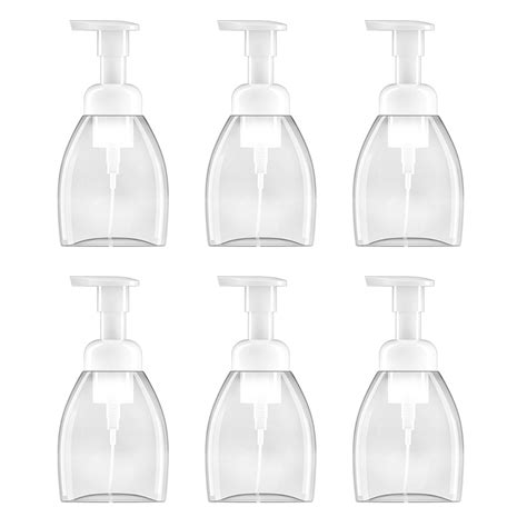 6 Pack Foaming Soap Dispensers Bpa Free For Castile Soap And