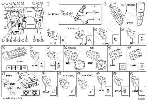 Реле и кнопки Тойота для Alphardvellfirehv 201801 202001 25