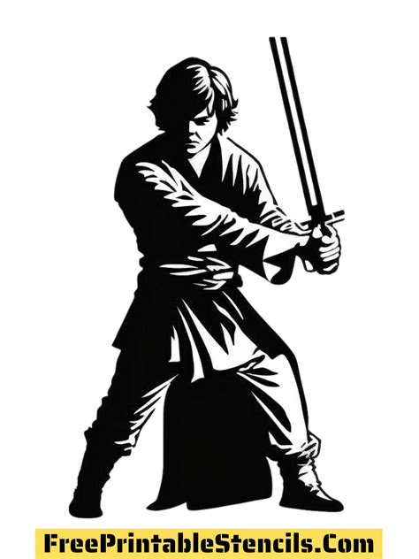 14 Printable Luke Skywalker Stencils And Silhouettes Free Printable