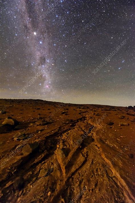 Night sky over Atacama Desert, Chile - Stock Image - C030/8503 - Science Photo Library