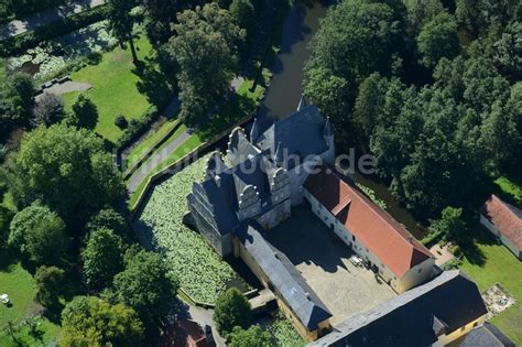 Luftaufnahme Schledehausen Wassergraben Mit Wasserschlo Schloss