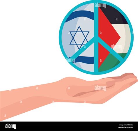 Palestine And Israel Lifting For Hand Stock Vector Image Art Alamy