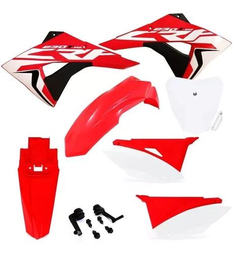 Kit Plastico Biker Preto Crf Next Number E Adesivos Frete Gr Tis