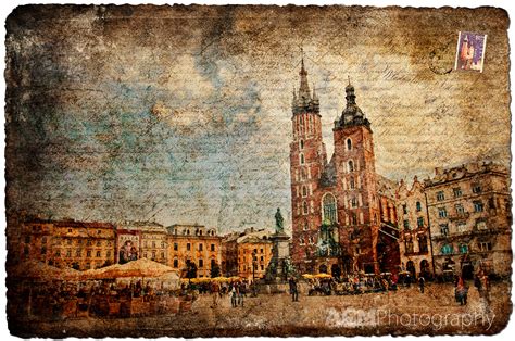 Krakow Poland Forgotten Postcard Digital Art Collage Acm Photography