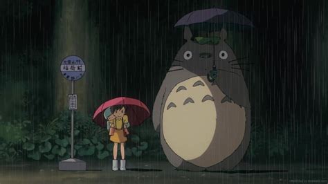 Totoro In The Rain Live Wallpaper - MoeWalls