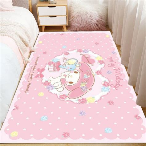 Cartoon Carpet Kawaii Sanrio My Melody Cinnamoroll Kuromi Bedside