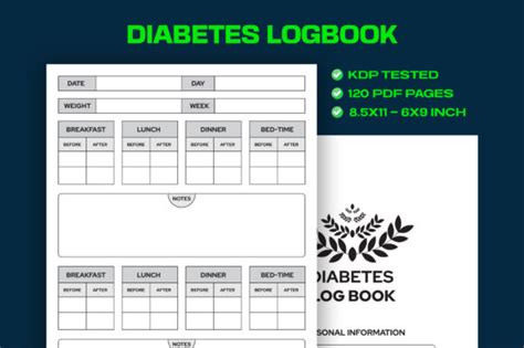 Diabetes Logbook Kdp Interior Graphic By Manjuruldesign Creative