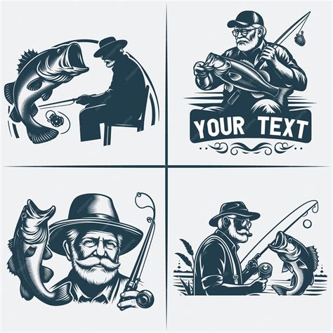 Premium Vector Fishing Vector Bundle File Black And White Fishing