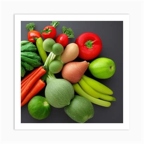 Fresh Fruits And Vegetables Art Print by Marviso Art Shop - Fy