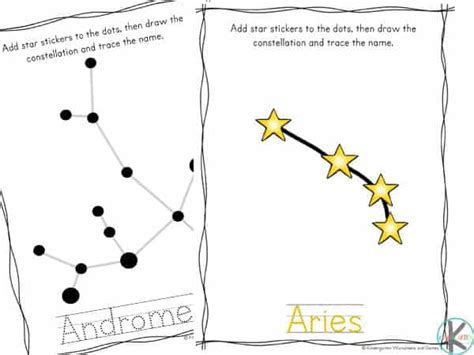 Free Printable Constellation Worksheets Drawing Activity For Kids