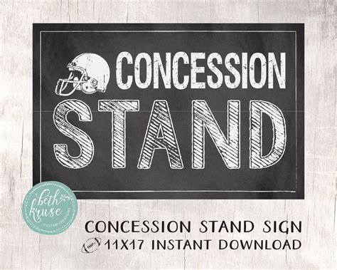 Printable Concession Sign - Printable Word Searches