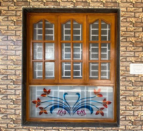 Front Teak Wood Window House Window Design Window Grill Design