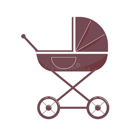 Baby Carriage Baby Stroller Vector Illustration Cartoon Stock Vector