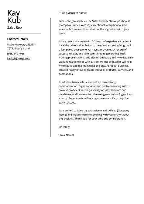 Sales Rep Cover Letter Example Free Guide Off