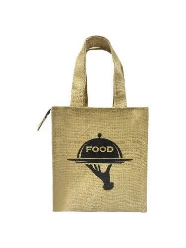 Printed Jute Lunch Bag Size Dimension 11x10x5 Inch At Rs 180 Piece In