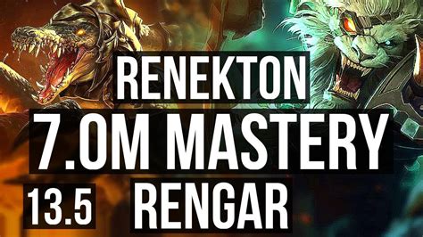 Renekton Vs Rengar Top 7 0m Mastery 1800 Games 7 2 8 Godlike