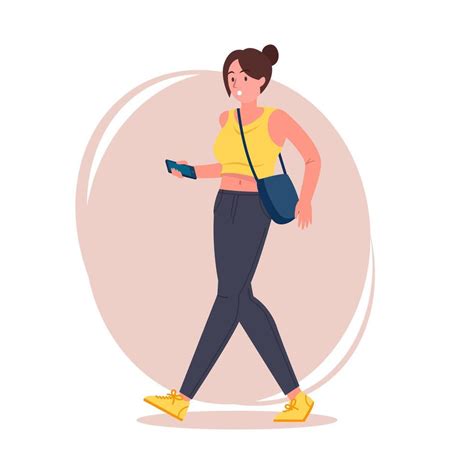 Hipster Girl Pose Flat Illustration Cartoon Latina Female Character