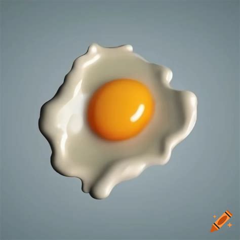 3d Rendering Of Fried Egg Melting Off A Wall On Craiyon