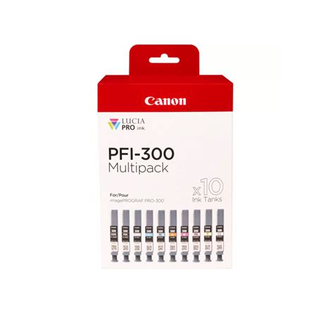 Canon PFI 300 MBK PBK CO GY R C M Y PC PM 10 Ink Cartridge Multipack