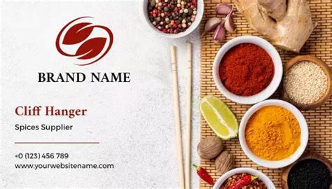 Spices Visiting Card Templates Photoadking