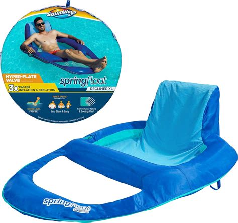 Swimways Spring Float Xl Recliner Chair For Swimming Pool Inflatable