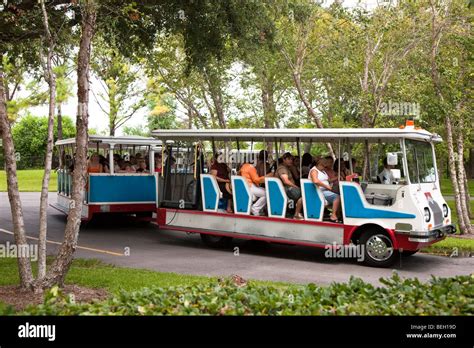 Tour bus at NASA Space Center Houston Texas USA Stock Photo - Alamy